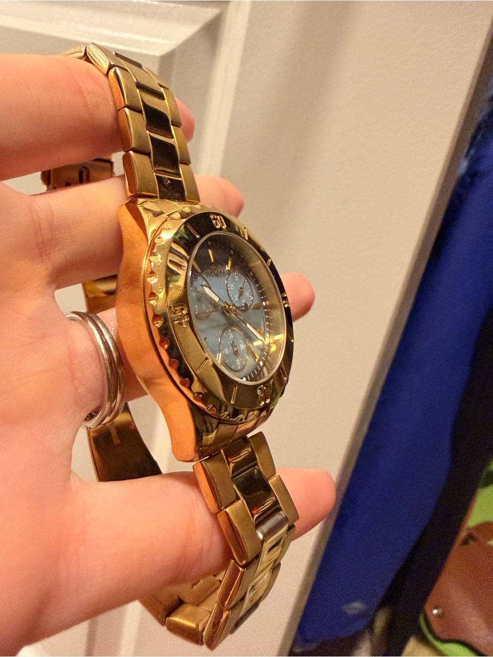 Invicta Gold-Tone Women’s Chronograph Watch with Mother-of-Pearl Dial - Picture 5 of 15